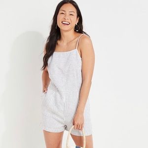 VINEYARD VINES Jet Stripe Linen Romper - Women’s Size 8 - NEW
